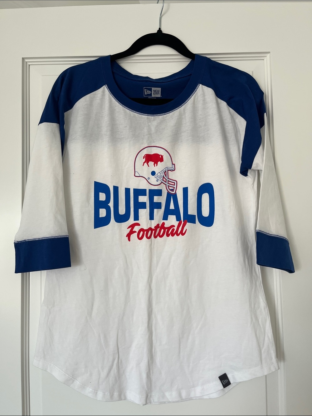Buffalo Bills Football Blue & White Raglan Shirt